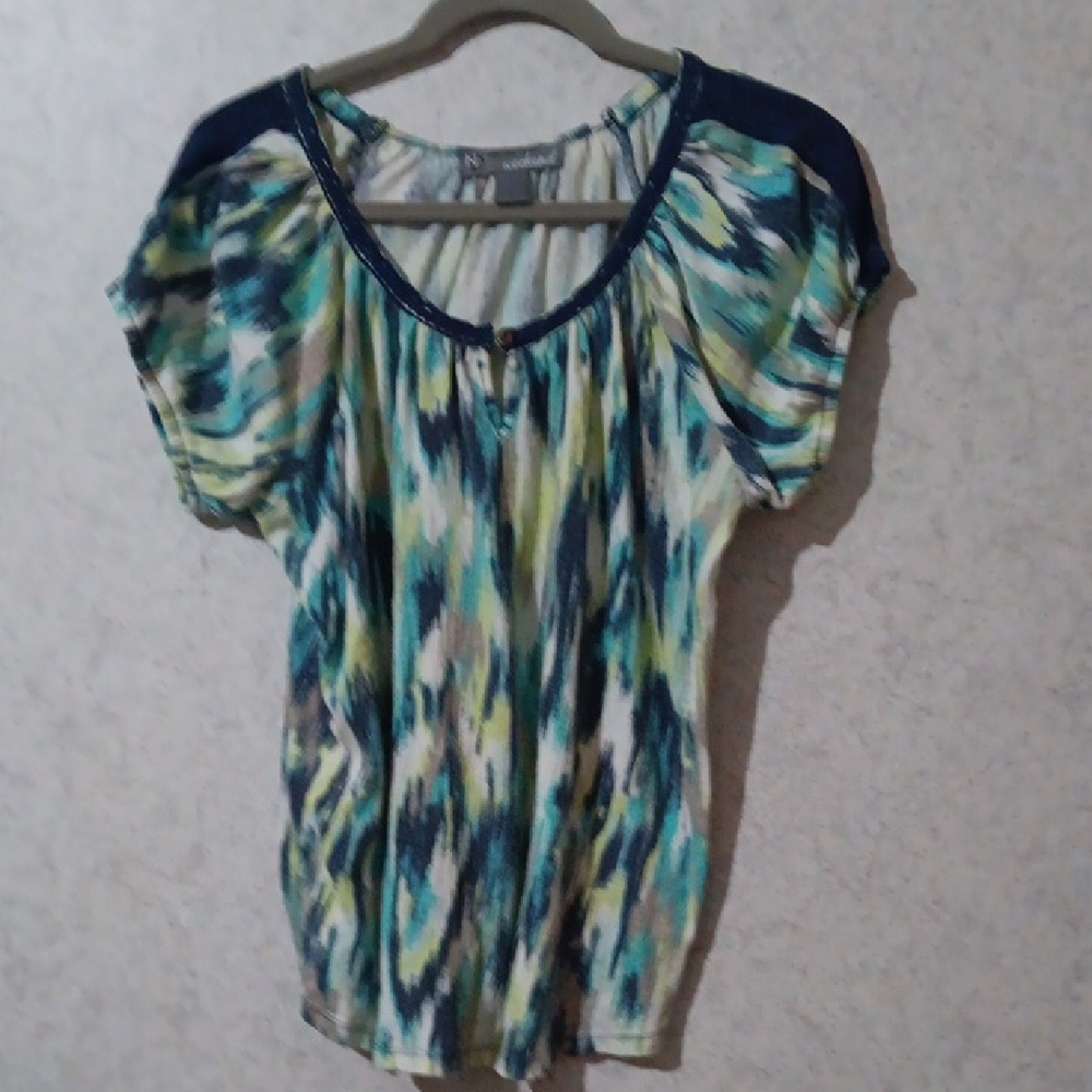 Multicolor Patterned Women's Top
